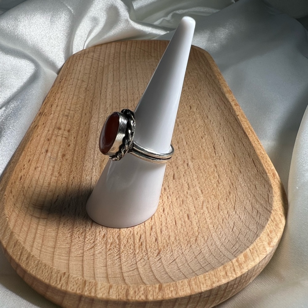 Carnelian 925 Gemstone Ring Size 6.5 - Picture 6 of 7